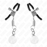 KINK - METON CLAMPS GLASS BALLS SILVER 6 CM